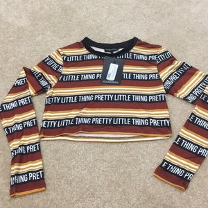 Crop top with long sleeves